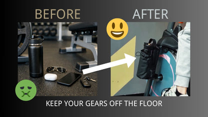 Large Capacity Magnetic Gym Bag with Phone Pocket & Water Bottle Pouch - Ultimate Organizer for Fitness Accessories